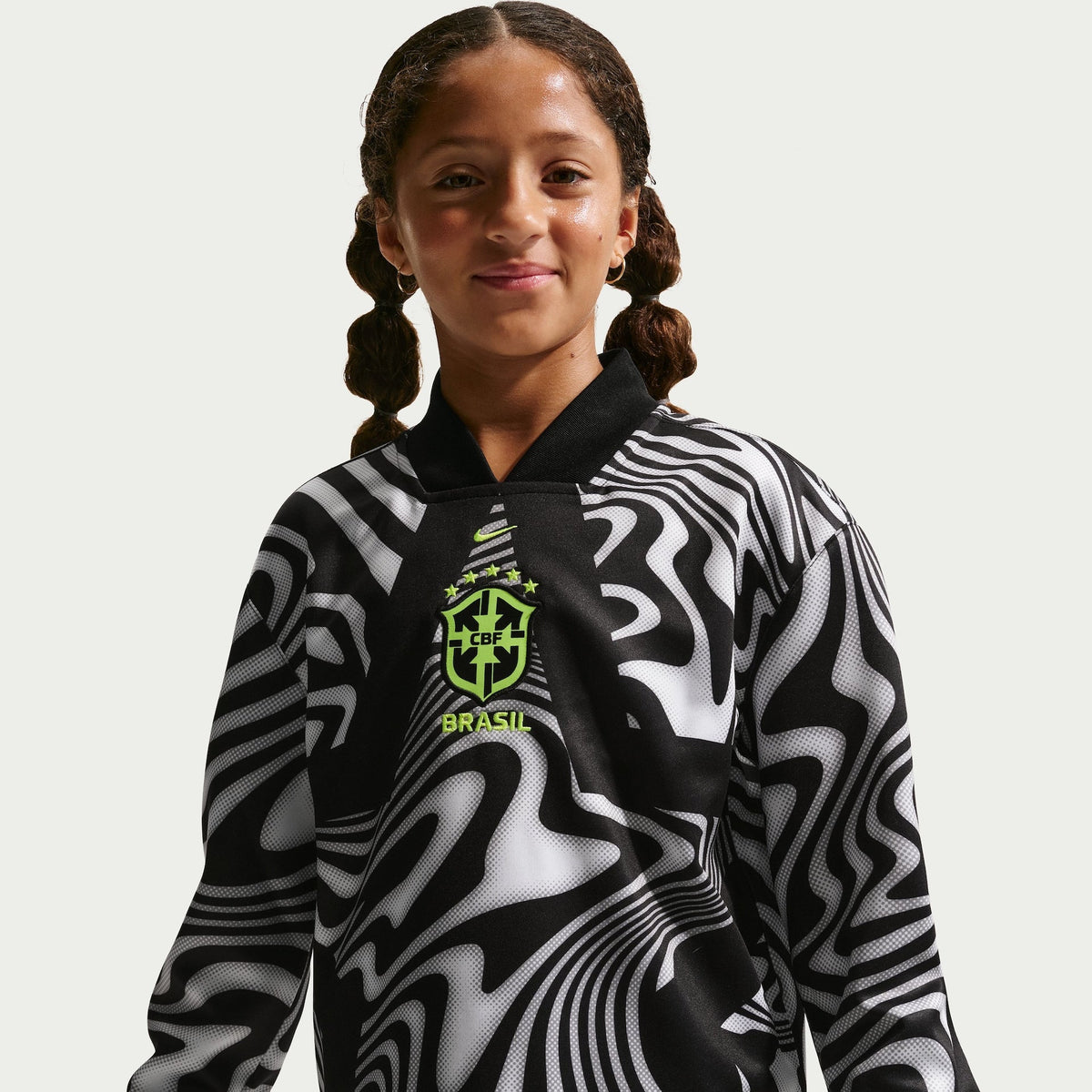 Camisa de Goleiro Brasil Manga Longa 2025/26 Nike Infantil