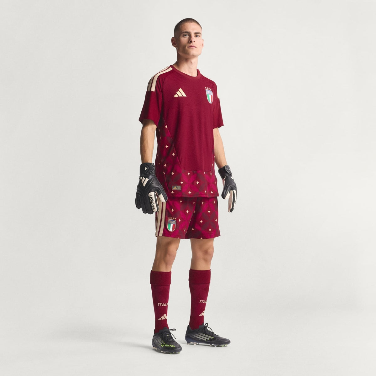 Camisa Goleiro Itália I 26/27 - Jogador Adidas Masculina - Vinho