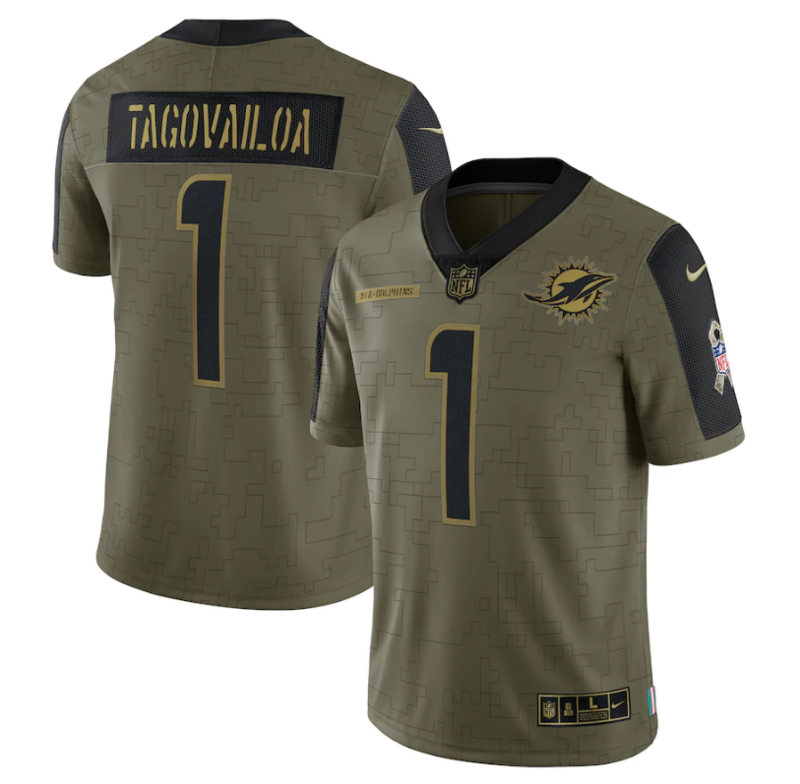 Camisa NFL Miami Dolphins Vapor Limited Jersey Salute To Service 2021