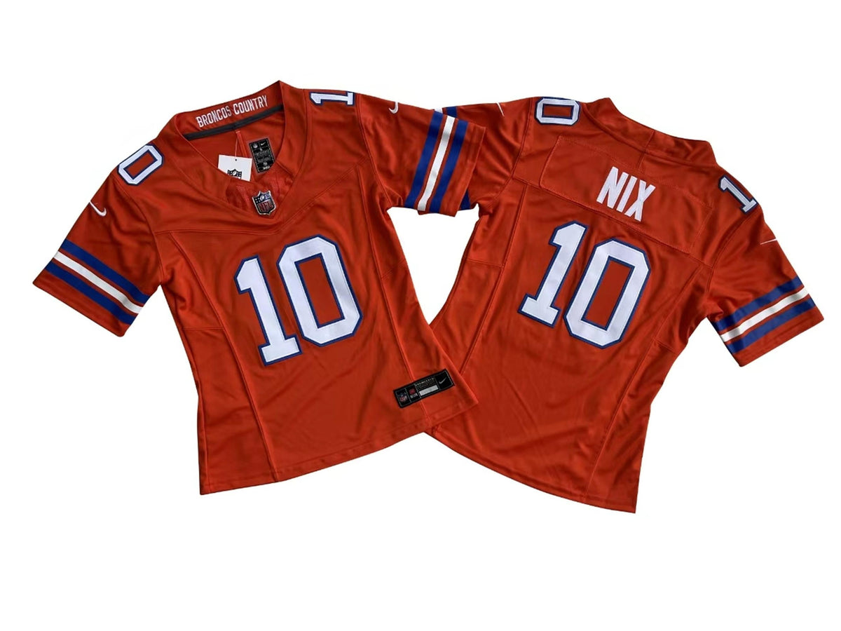 Camisa NFL Feminina Denver Broncos Vapor F.U.S.E. Limited Jersey Laranja Mile High Collection 1977 Throwback (Cópia)